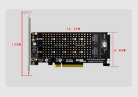Controller RAID PH45 Dual M.2 NVME a PCI Express X8 4.0, Scheda Splitter PCIE M2 NVME M KEY per SSD NVME 2230 2242 2260 2280 22110
