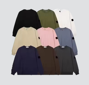 <span class=keywords><strong>Sweat</strong></span>-shirt classique en coton uni décontracté unisexe à col rond, style couple, coupe oversize, automne - Product Image 2
