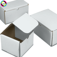 Boîtes d'expédition en carton ondulé blanc pour l'emballage des petites entreprises, boîtes d'expédition écologiques en carton, boîtes cadeaux pliables en papier