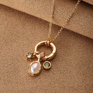 הגעה חדשה שרשרת כבל מותאמת אישית שרשרת פנינים פנינה ריינסטון מעוטרת תליונים נתיק - Product Image 2