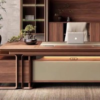 LBZ-305X Nouveau bureau de direction en bois massif de noyer noir d'Amérique du Nord, style chinois, avec tiroir, esthétique de style Song