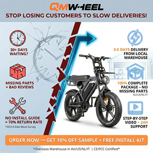 Vélo électrique QMWHEEL V20 Pro 20 pouces à pneus larges, 48V, tout-terrain, freins hydrauliques, livraison rapide en Italie, double suspension - Product Image 2