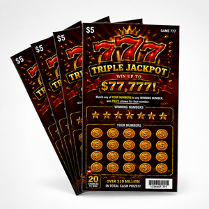 บัตรขูดรางวัลพิมพ์ลายตามสั่งจากโรงงาน ป้องกันการปลอมแปลง พิมพ์ตัวเลขนำโชค บัตรลอตเตอรี่ - Product Image 3