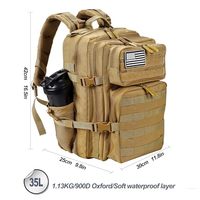 Sac à dos tactique personnalisé 45L Système Molle Doublure en nylon étanche Fermeture à glissière de camouflage pour les voyages en plein air Randonnée Chasse-National