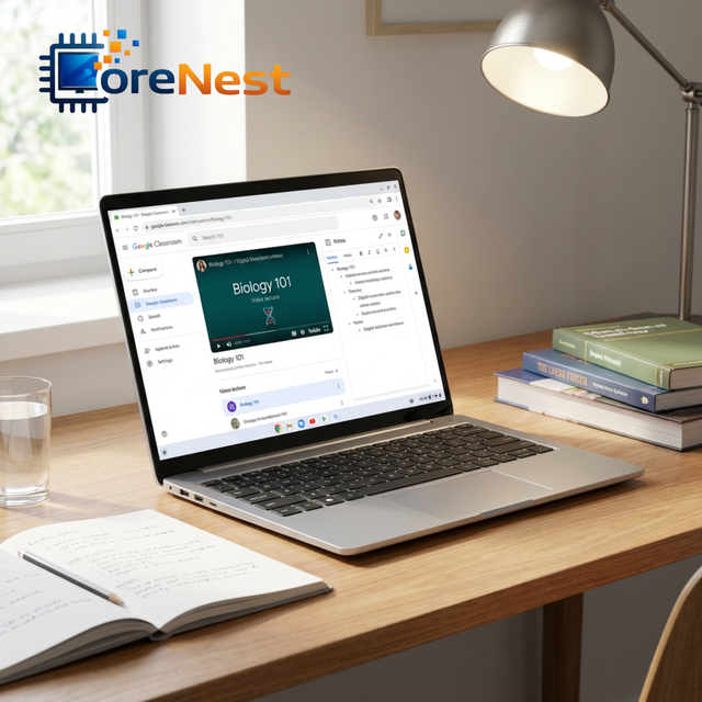 CoreNest 15.6" Big Screen Student Laptop Intel 6500Y Education Notebook Computer for Study Research High Speed School Laptop