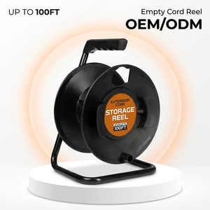 بكرة تخزين كابلات الطاقة المعدنية الفارغة ذاتية التركيب بسعة 100 قدم من مصنع لينشنغ مباشرةً - Product Image 1