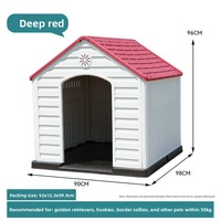 Waterdichte hondenkennel voor buiten, geschikt voor middelgrote en grote honden, zomer en regenbestendig.