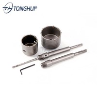 Brocas de hormigón para taladro percutor SDS Plus de 30-160 mm, juego de herramientas de corte para perforar paredes