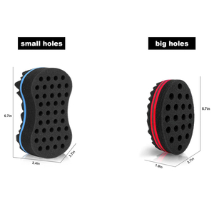 Éponge magique Hot Sale pour boucler les cheveux à froid, brosse à boucler les cheveux afro double face pour hommes noirs - Product Image 4