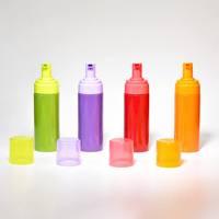 Distributeur de savon moussant en plastique vide et rechargeable de 150 ml et 250 ml avec logo couleur personnalisé, bouteille pompe à savon moussant pour les mains avec bouchon supérieur, vente en gros
