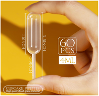 Pipettes de transfert en plastique PE en forme de cœur de 4 ml avec compte-gouttes pour la préparation de gâteaux et de pâtisseries