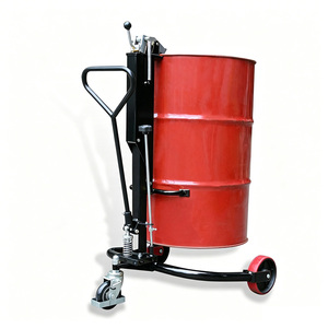 Chariot à fûts hydraulique manuel, capacité 260 kg, poignée à connexion directe, transpalette pour fûts d'huile - Product Image 6
