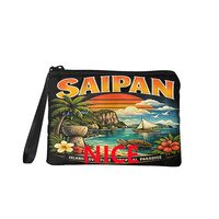 Dompet Koin Grafis Bertema Saipan Cetak Khusus, Dompet Resleting Multifungsi untuk Penggunaan Sehari-hari dan Ide Hadiah untuk Acara Spesial