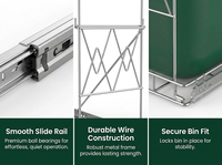 Étagère coulissante en métal durable pour poubelle, kit multifonction sous armoire et sous évier pour rangement d'outils de nettoyage de cuisine moderne