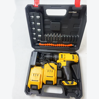 Perceuse à percussion sans fil compacte avec kit complet d'embouts et mallette de rangement portable pour les travaux d'entretien domestique quotidien