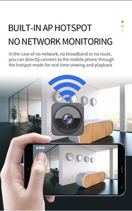 Cámara <span class=keywords><strong>Miniatura</strong></span> para el Hogar, Monitoreo Remoto Inalámbrico, Visión Nocturna Infrarroja, Cámara de Monitoreo con Audio Bidireccional - Product Image 5