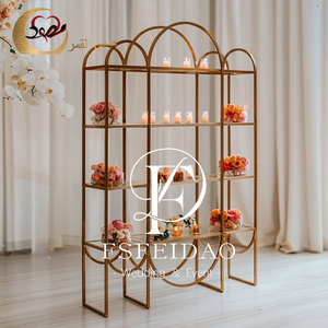 Estante para Copas de Vino Feidao F032, Romántico y Elegante, de Acero Inoxidable Dorado, con Capacidad para 50 kg, para Eventos en Bares - Product Image 2