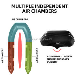 Bateau de pêche gonflable Aisunss, kayak, canoë, radeau, annexe, hovercraft avec fond pneumatique - Product Image 6