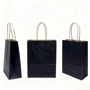 Bolsas de Compra de Papel Kraft con Logotipo Personalizado KM, con Asas Retorcidas Blancas y Marrones, Impresión Ecológica, Bolsas de Papel Blanco - Product Image 1