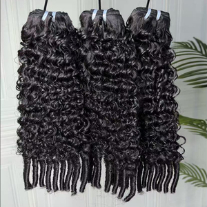 8-30 Inch Eurasian Curly Bundles Raw Virgin Human Hair Can Be Dyed Bleached Double Drawn Eurasian Hair Weft <b>Extensions</b> - Product Image 3