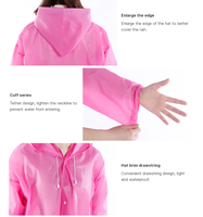 Imperméable écologique non jetable, poncho de pluie tendance renforcé pour adulte, vêtement de pluie imperméable pour l'extérieur, 50 pièces