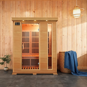 Sauna Infrarroja Moderna para el Hogar, Cabina de Spa de Madera para Desintoxicación, Alivio del Estrés y Bienestar - Product Image 1