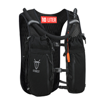 UTOBEST Gilet de Course en Nylon Tendance avec 2 Bouteilles Souples de 500 ml, Respirant, Léger, Résistant à l'Eau et Réglable pour le Trail