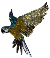 Patchs brodés 3D réversibles personnalisés de haute qualité avec sequins, en tissu non tissé, motif dinosaure, à coudre sur chapeau ou vêtement, accessoire cœur