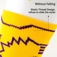 Chaussettes de basket-ball hexagonales pour hommes, motif en tricot respirant avec soutien de la cheville et coussin pour le jeu et l'entraînement