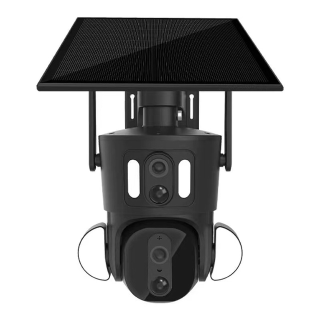 Newly 2K 4MP Ubox APP Security Solar Powered Camera WIFI 4G SIM Card GSM LTE PTZ CCTV Solar Dual Lens Camera