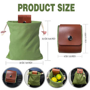 Sac de taille en toile Bushcraft pour hommes panier de recherche de nourriture mains libres pour le camping en plein air, la randonnée et la cueillette de coquillages - Product Image 2