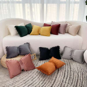 Nuevo Diseño Funda de Cojín de Terciopelo Suave con Lazo Sólido, Almohada con Forma de Lazo de Amor, Almohada Nórdica con Lazo para Ventana - Product Image 2