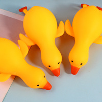 Jumbo 33CM Canard Jaune Mignon Squishy à Remontée Lente, Jouet Anti-Stress à Presser en TPR Souple pour Adultes et Enfants