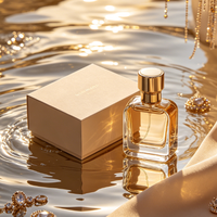 Kit de flacons de parfum en verre haut de gamme avec boîte en carton enveloppée de papier artistique pour la présentation de parfums et les événements de lancement de produits