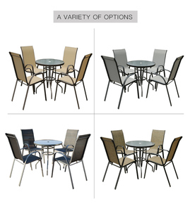 Giao Hàng Nhà Máy Đồ Nội Thất Ngoài Trời Mây Bàn Ăn Không Thấm Nước Và Ghế Sân Vườn Đặt - Product Image 6