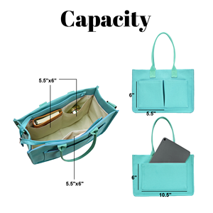 アメリカWAREHOUSE大容量キャンバストートバッグショッピングクロスボディトートバッグジッパーとポケット付き - Product Image 4