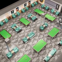 Nouveau modèle de fauteuil lounge haut de gamme en PU de style cassette pour salles de billard et clubs de piscine