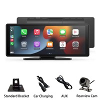 H505F Portable 10.25 pouces tableau de bord haut-parleur TV sans fil Carplay Android Auto Link DVR caméra de tableau de bord pour voitures