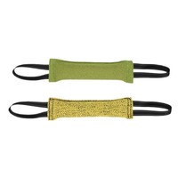 Jouet de bâton de morsure de formation pour animaux de compagnie en lin avec poignée bilatérale