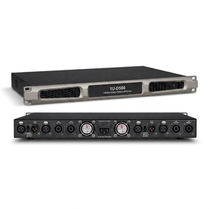 เพาเวอร์แอมป์ดิจิตอลแบบพาสซีฟ AM46 600W 4 แชนแนล คลาส D 4 โอห์ม สำหรับติดตั้งบนแร็ค 1U  วัสดุโลหะ สำหรับระบบเสียงเวที - Product Image 1