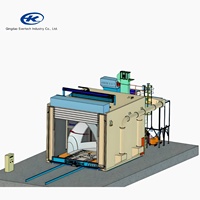 Cabine de sablage automatique à aspiration par soufflage d'air avec récupération mécanique