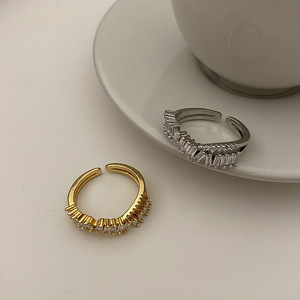 Bague plaquée argent sterling 925 <span class=keywords><strong>Novy</strong></span> modni 925 stribro powovovani bling bling diamantovy prsten pro zeny - Product Image 6