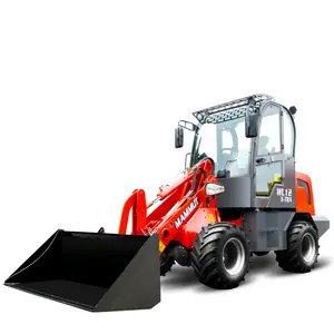 Mini Wiellader Ce Aarde Bewegende Machines Landbouw 1 Ton Compact Knik Mini Loader