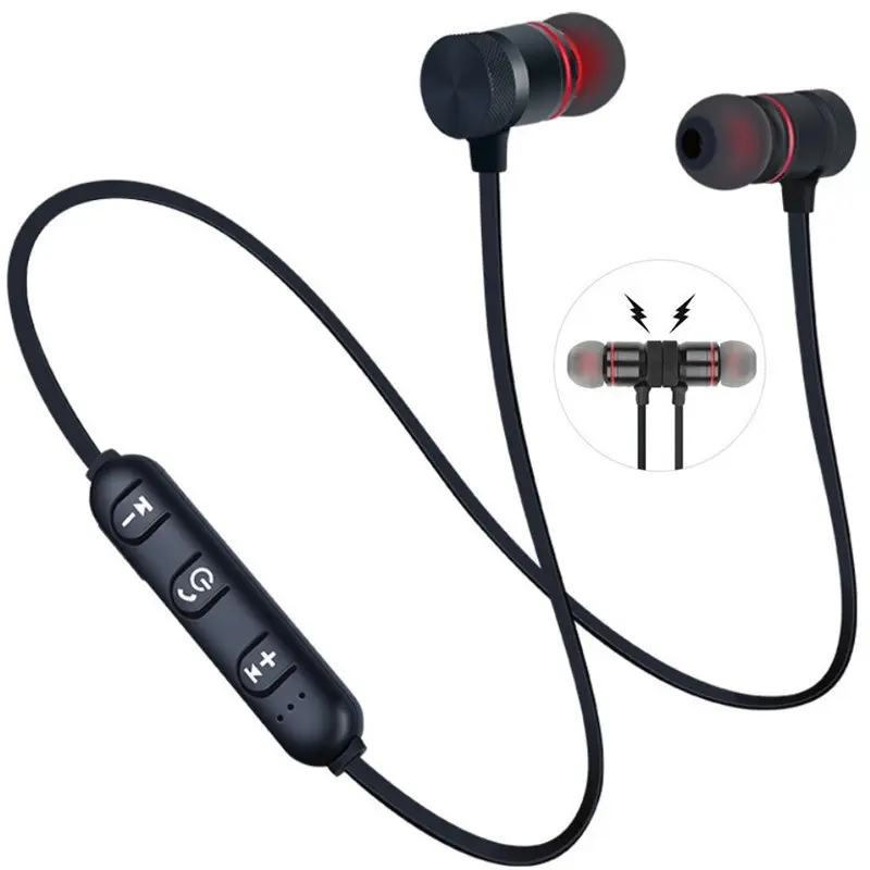 XT6 Magnetic V4.2 Earphone Sport Running Wireless Neckband Headset Headphone with Mic Stereo Music For Phone