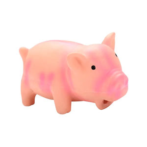 Sıcak satış lateks malzeme temiz diş yapma ses domuz şekli köpek çiğnemek oyuncak - Product Image 3