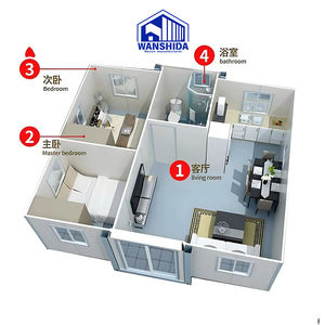 Modüler Katlanabilir Genişletilebilir Konteyner Ev, 20 Feet, 40 Feet, 1, <span class=keywords><strong>2</strong></span>, <span class=keywords><strong>3</strong></span>, 4, 5 Yatak Odası, Ofis ve Yaşam Alanları İçin Birinci Tercih - Product Image 5