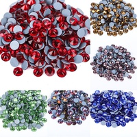 2088 16Cut autrichien strass diamant Nail Art 3D bricolage étui de téléphone portable ABS Hot-Fix caoutchouc bas appartements verre bijoux chaussures