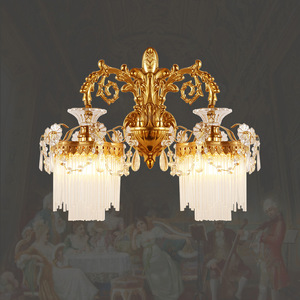 Lámpara de Araña de Cristal con Acabado Dorado, Base para Bombilla E26, LED Blanco Cálido de 3500K, Altura Ajustable, Garantía de 5 Años, Lámpara Colgante Tipo Tambor Grande - Product Image 5