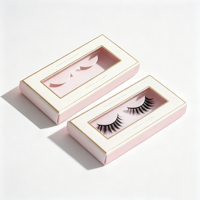 Boîte à faux cils en carton avec logo personnalisé OEM, dorure à chaud, insert inclus, emballage de beauté biodégradable, directement de l'usine