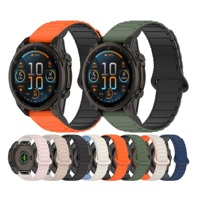 20mm 22mm 26mm Quick Fit Magnetic Quick Release Silicone Watch Band for Garmin Fenix 7 8 Pro Forerunner 970 Sports Wrist Strap
